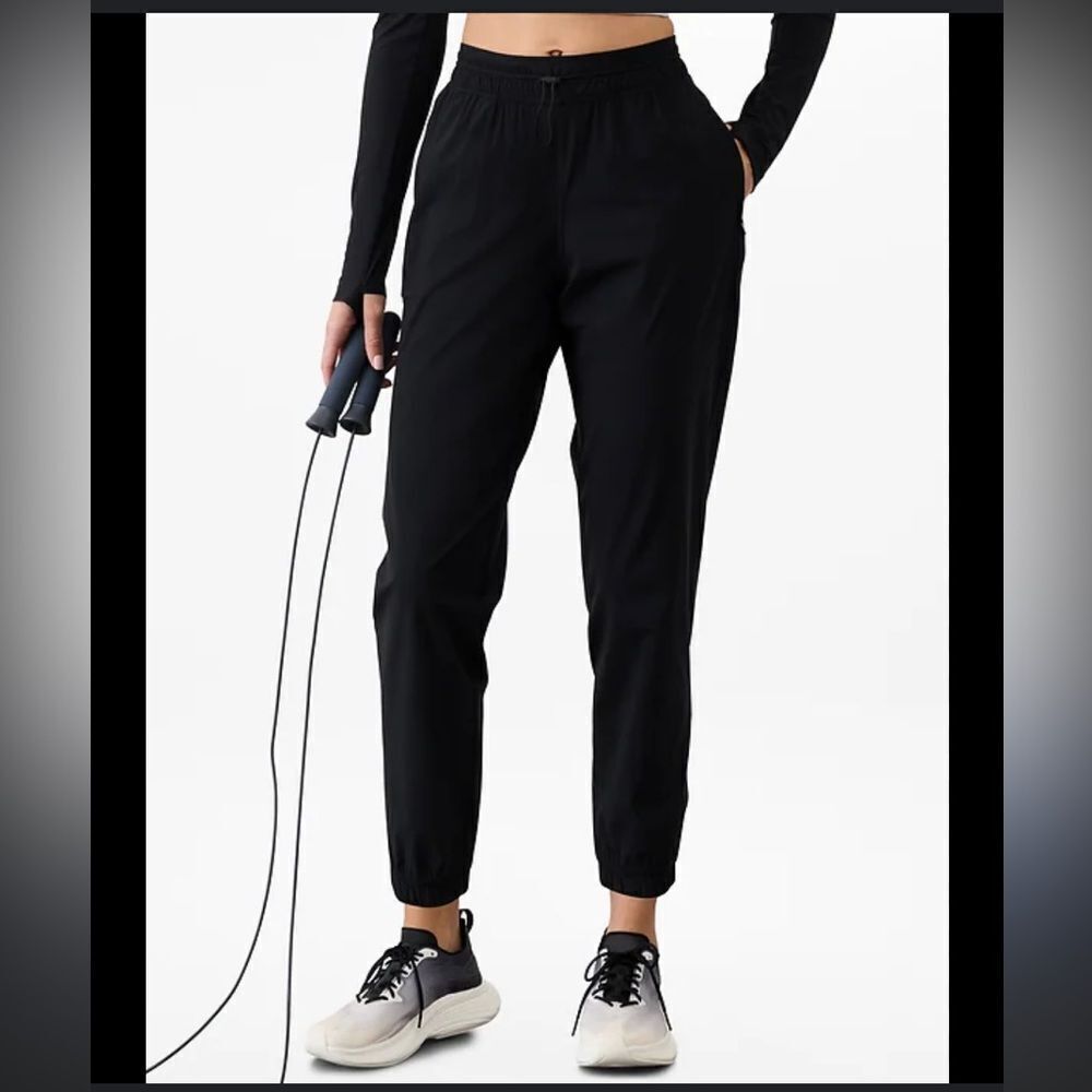 Athleta Black Recycled Nylon Jogger Pants | Size 2